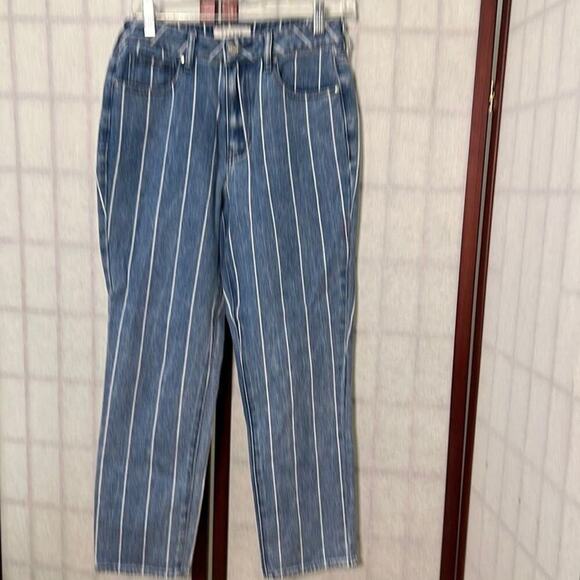 PACSUN STRIPED MOM JEANS SIZE 26‎ - Picture 1 of 9
